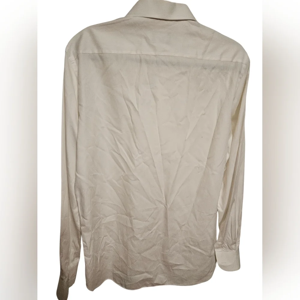 Giorgio Armani Whitr Button Down Dress Shirt Size 39 - 15 1/2 - Picture 2 of 6